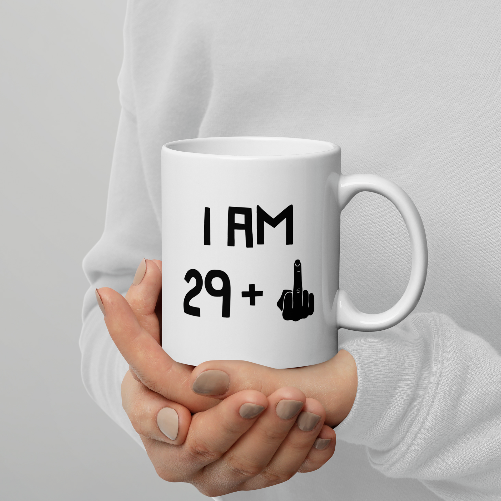 30th Birthday Novelty Mug 29 Plus Middle Finger Funny Birthday Gift