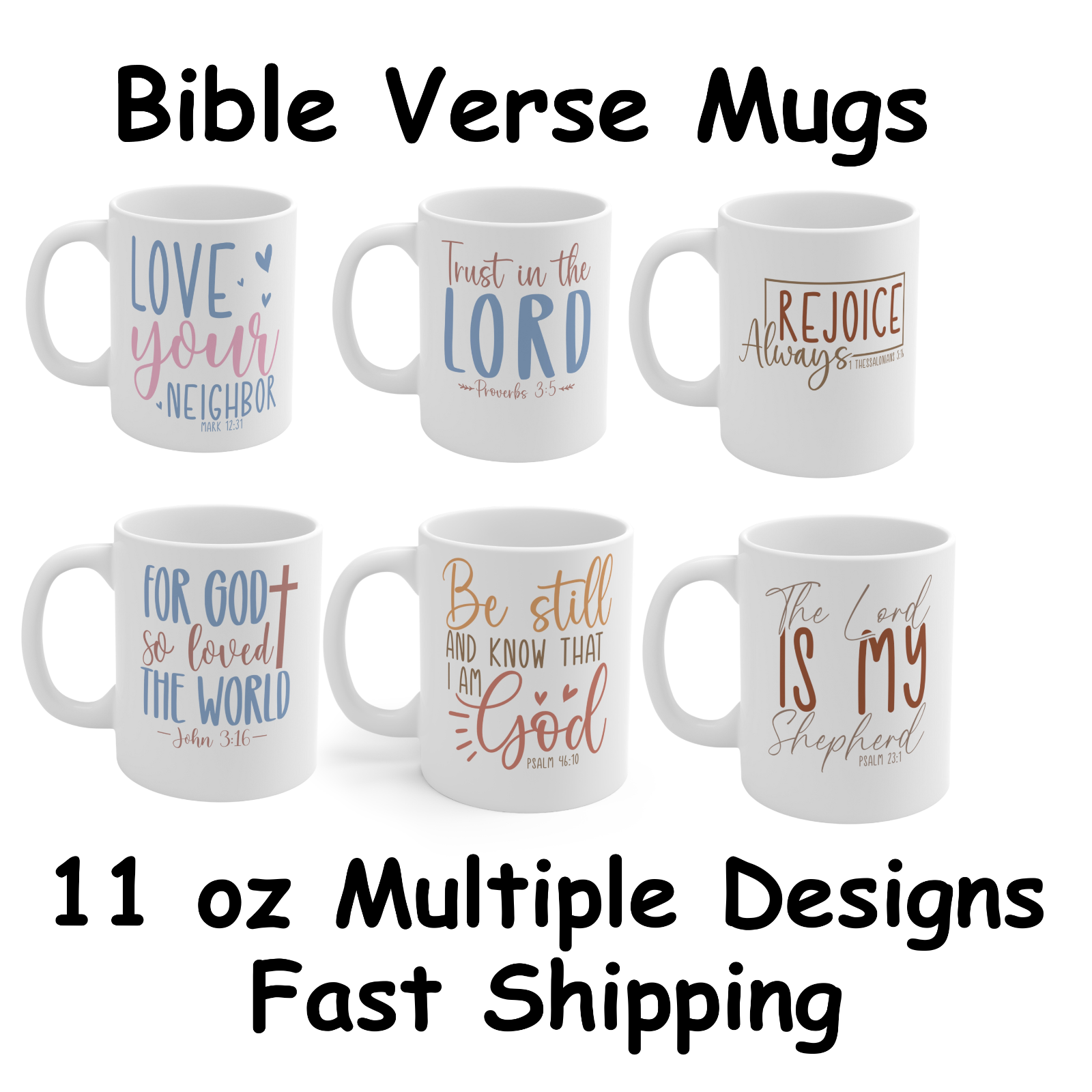 Various Bible verse mug Christian inspirational mug