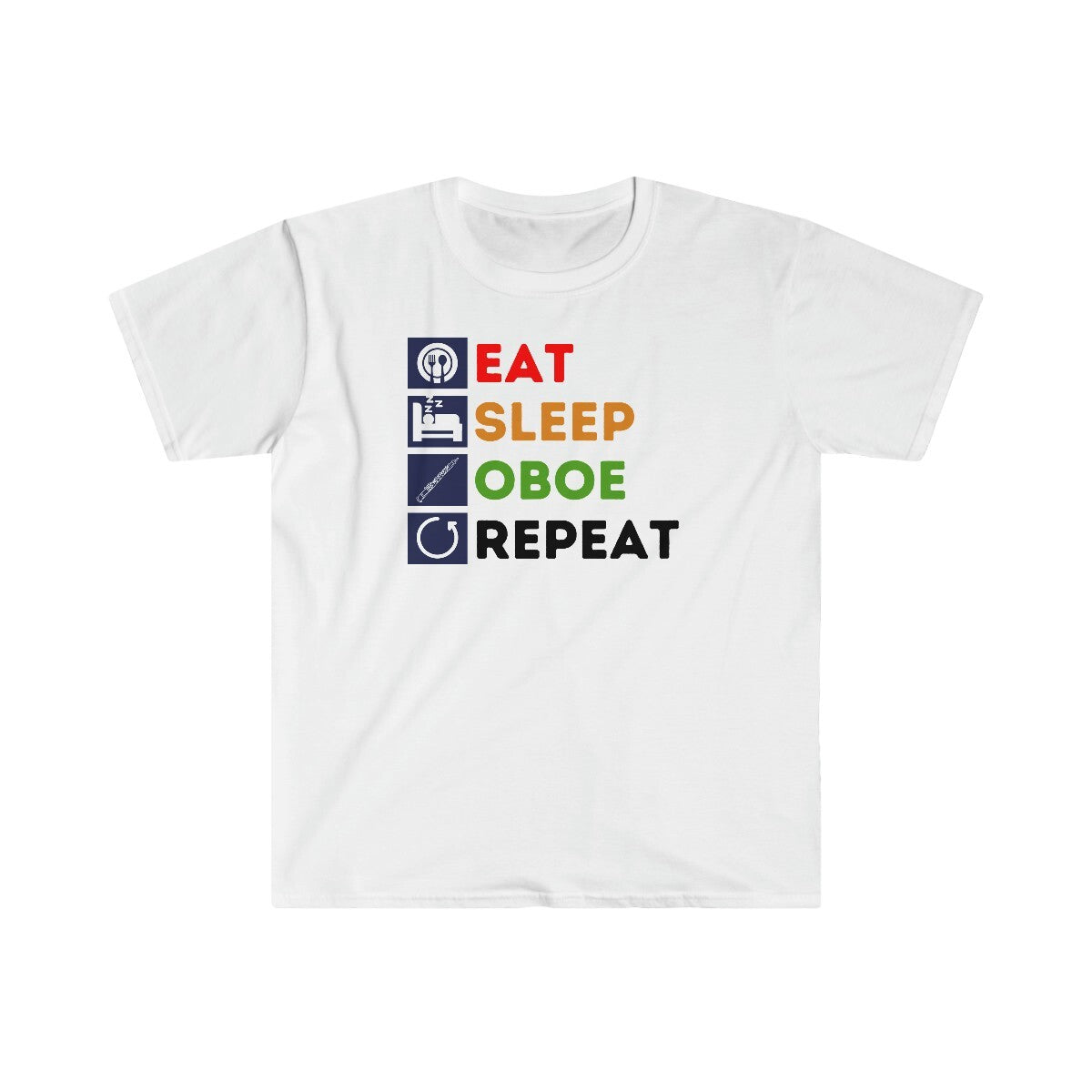 Birthday T-shirt Eat Sleep Oboe Repeat Funny Tee Gift