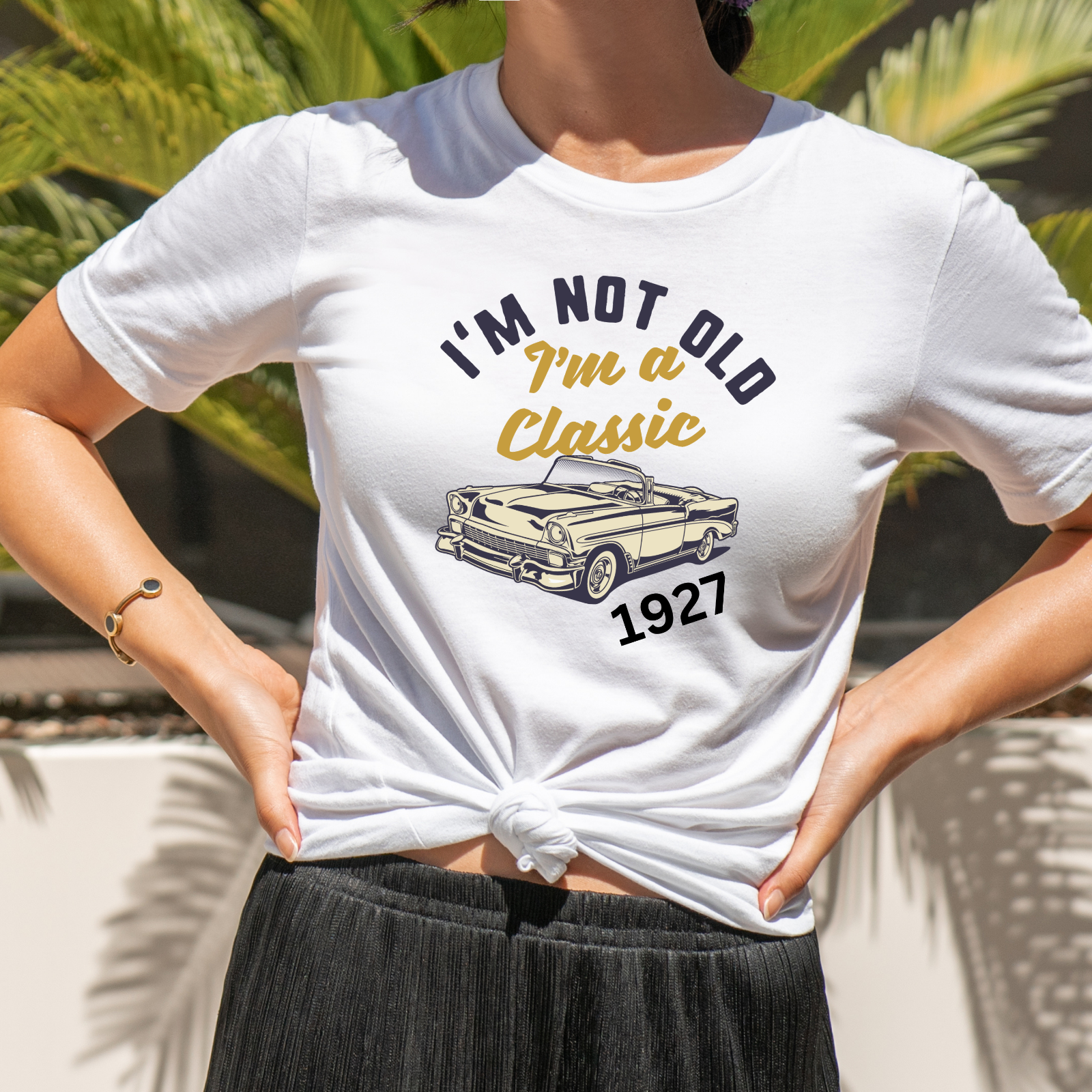 Novelty T-Shirt birthday tshirt 97th birthday gift 97 year not old classic 1927