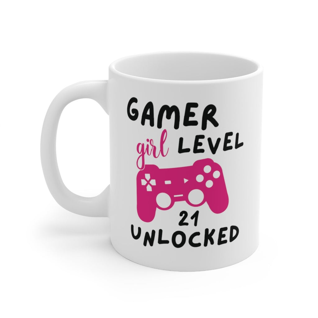 Gamer girl Novelty mug birthday mug for gamer 21st birthday mug level up 21
