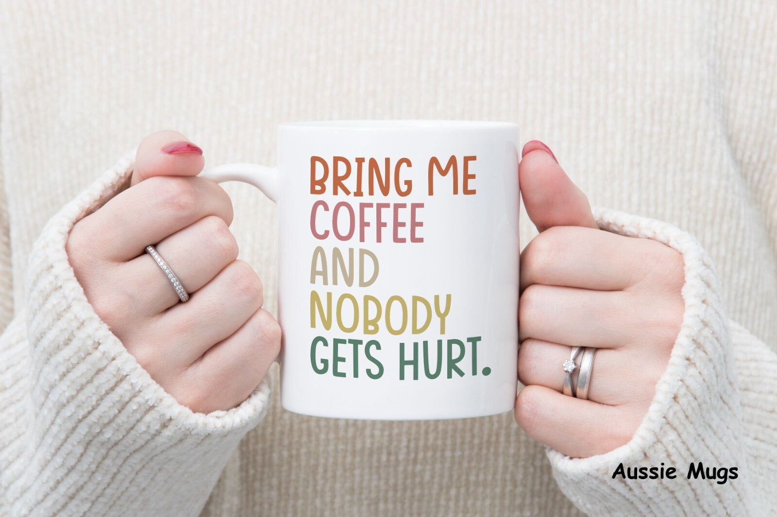 Bring My Coffee And No one Gets Hurt Novelty mug gift coffee cup