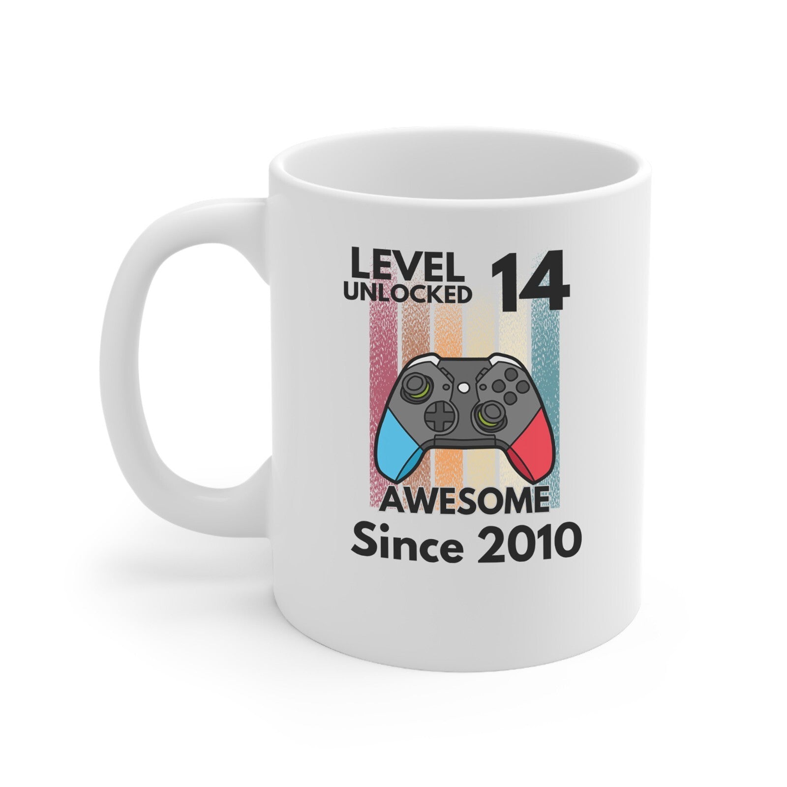 14th Birthday gamer level 14 unlocked Novelty mug 11 oz