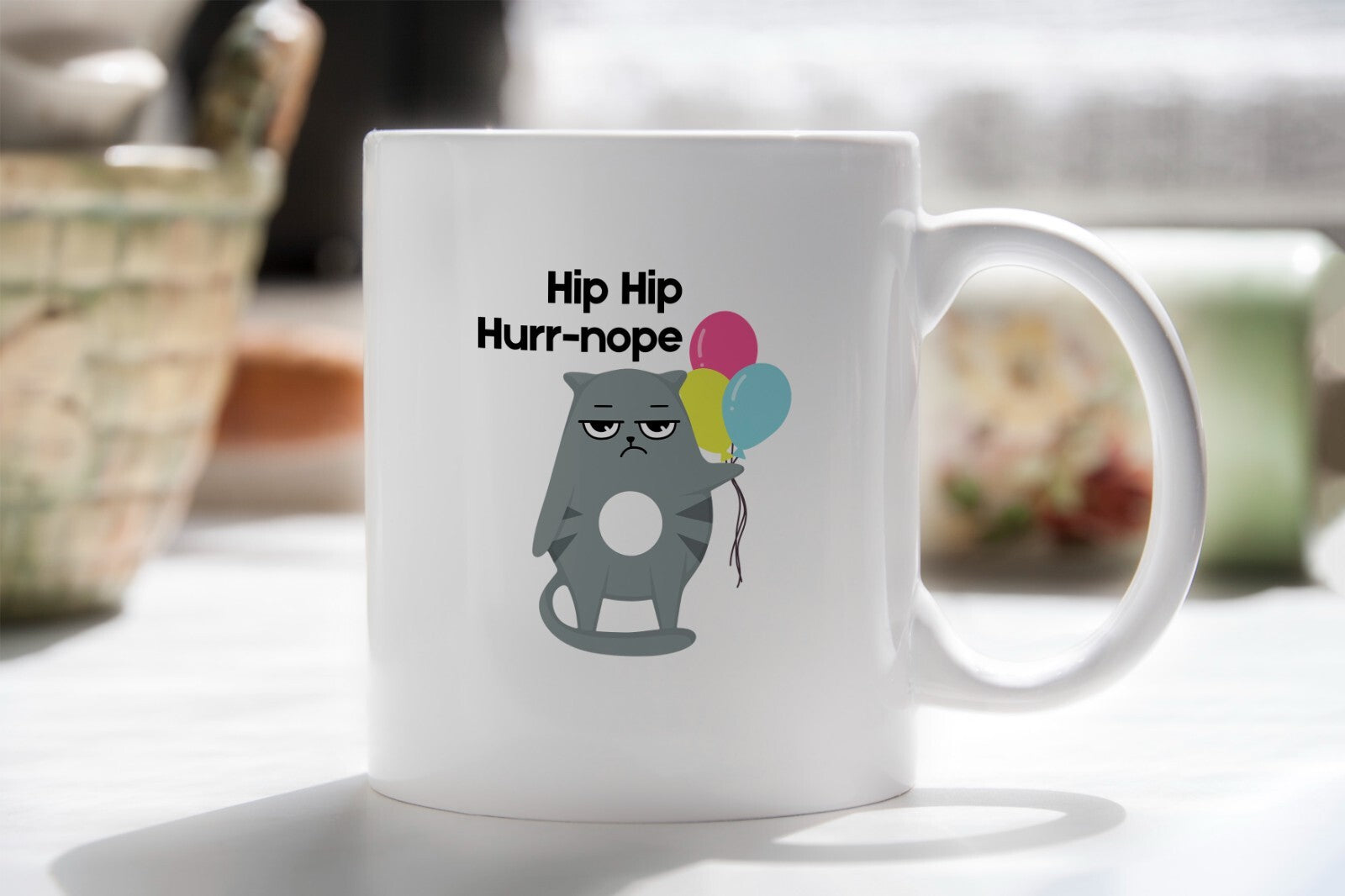Grumpy Birthday Cat Novelty Mug Gift Coffee Cup