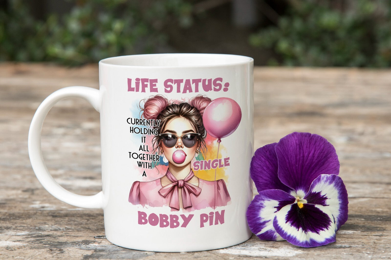 Just Holding Life Together With a Bobby Pin Novelty Mug Gift Coffee Cup