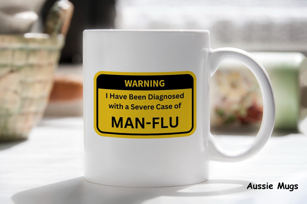Man Flu warning Novelty mug gift coffee cup
