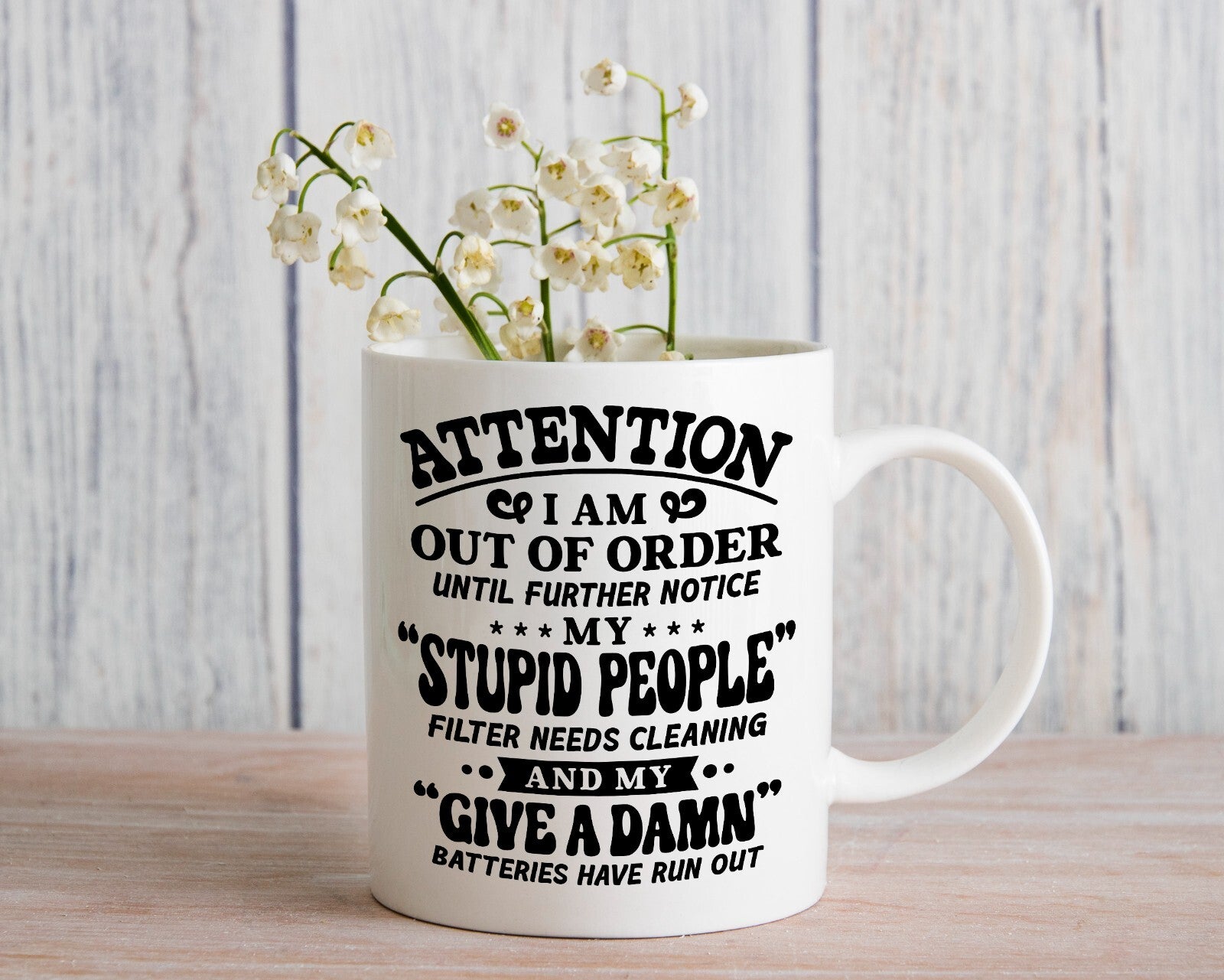 Over it Sarcastic Novelty Mug Gift Coffee Cup