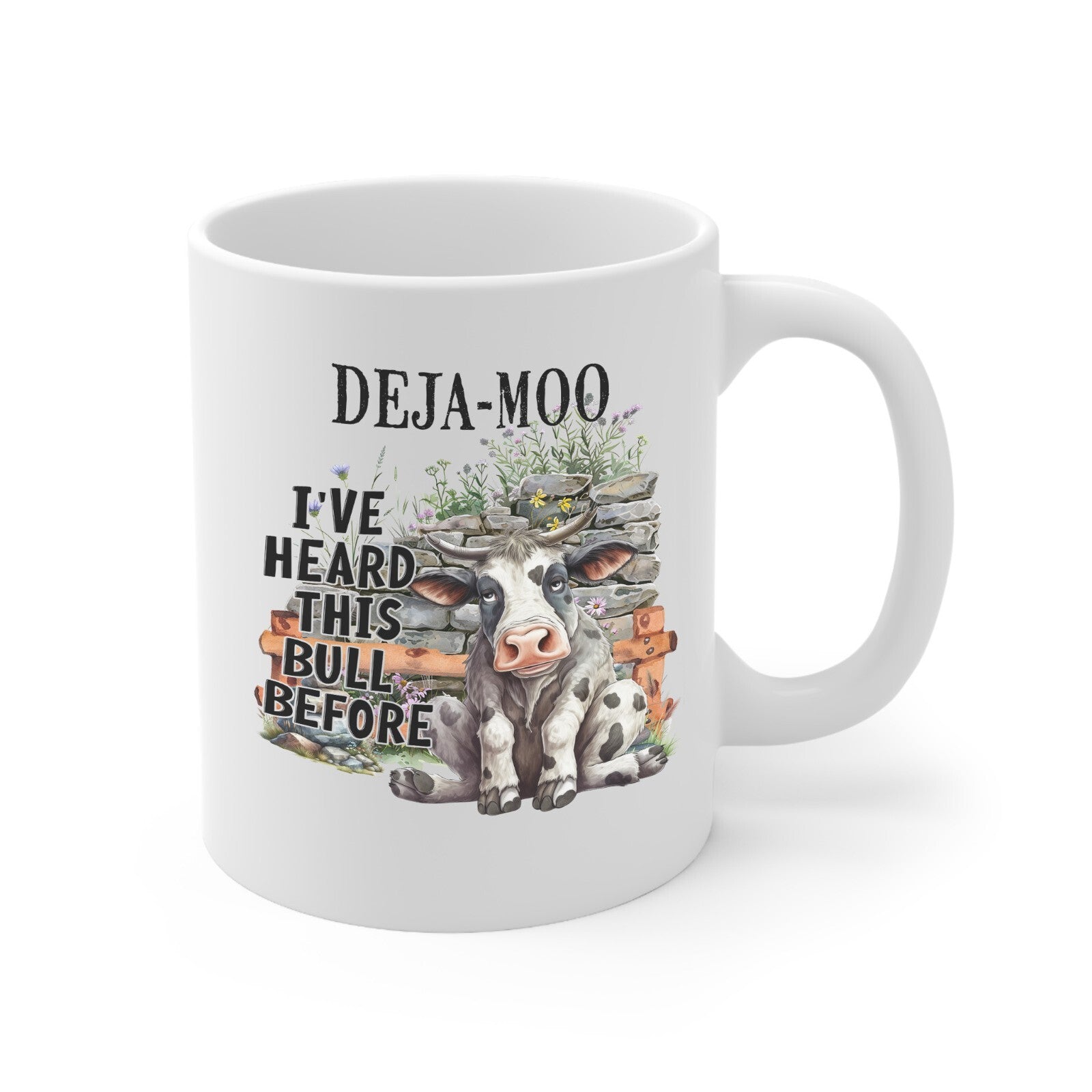 Deja moo funny pun Novelty mug