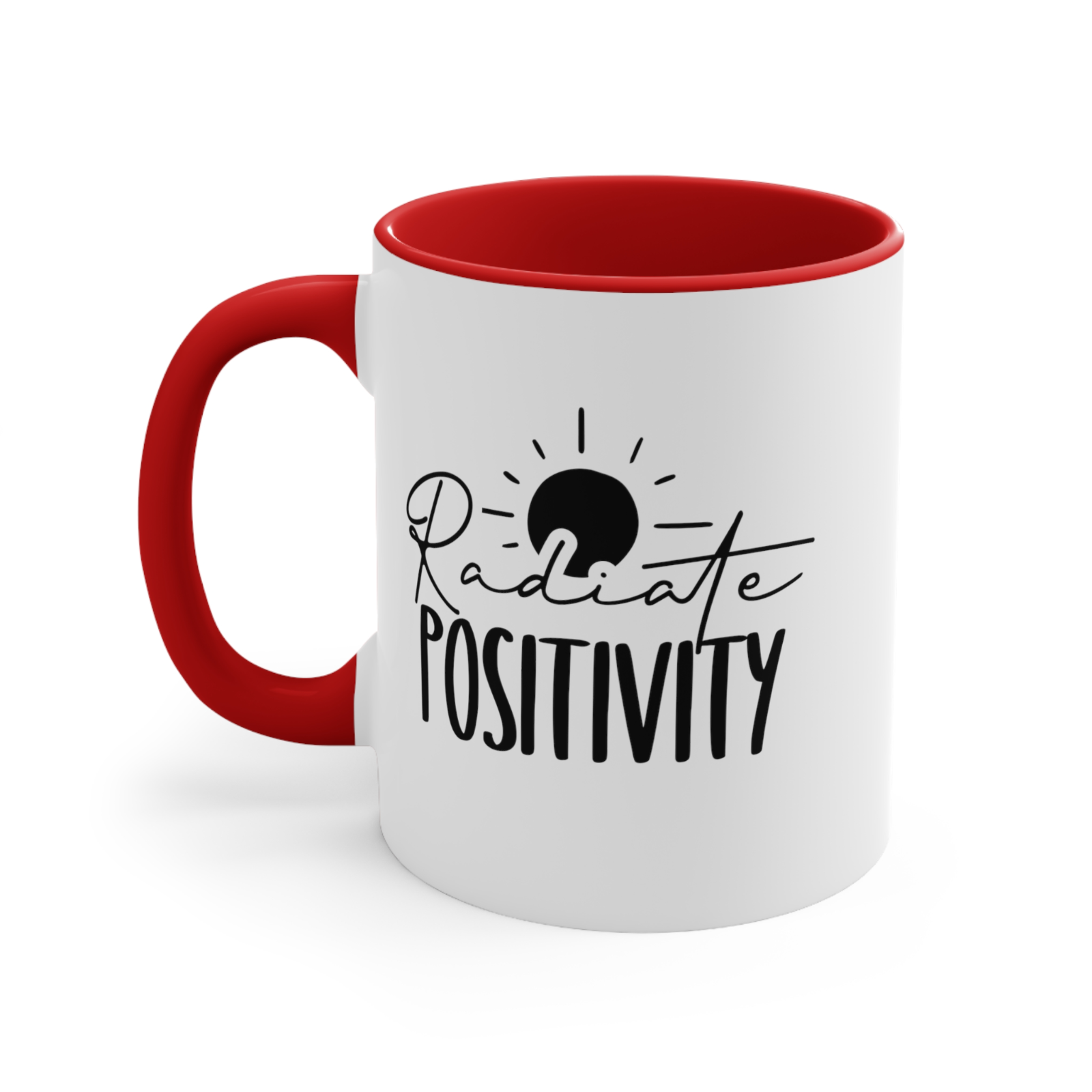 Radiate positivity inspirational motivational coloured handle