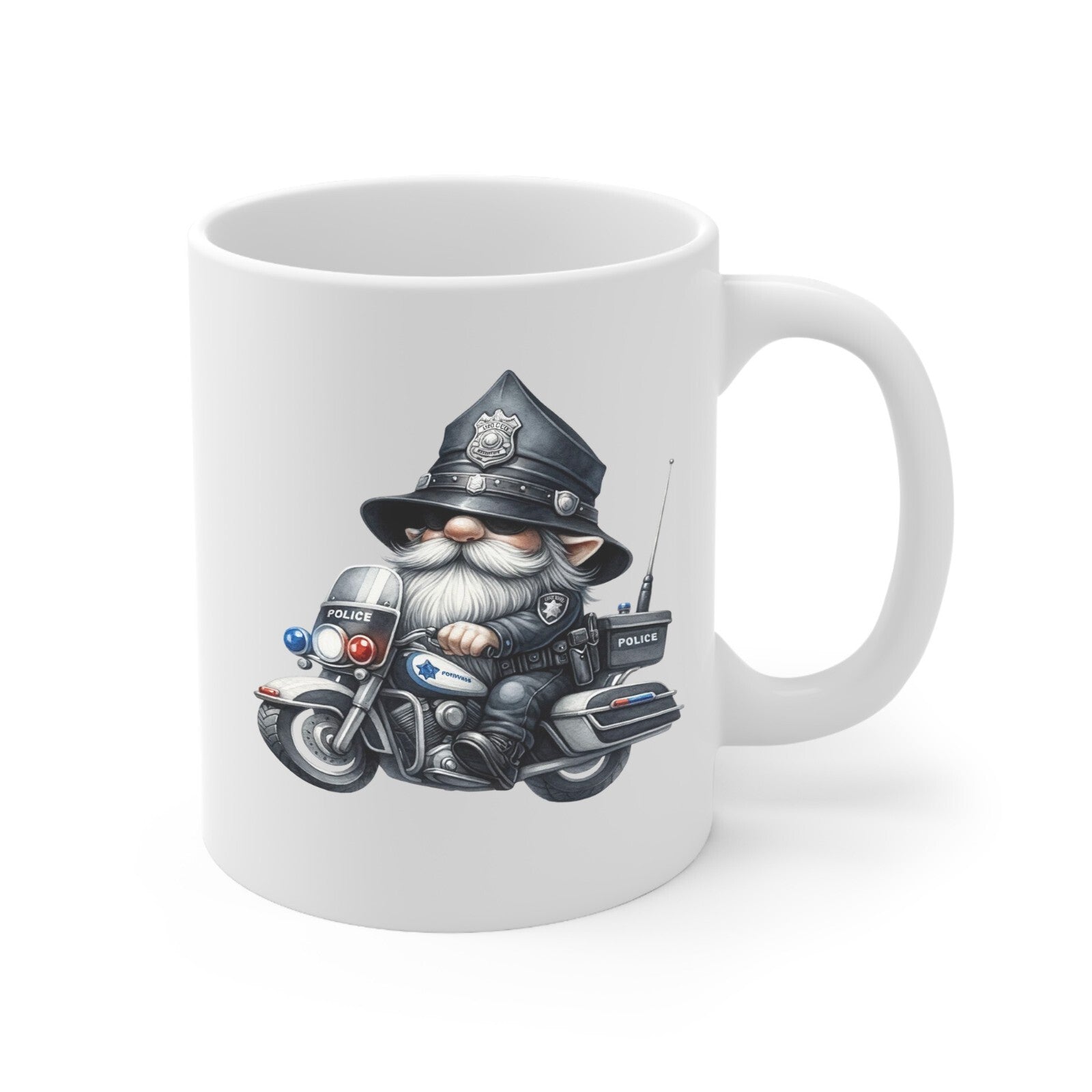 Police gnome novelty mug multiple variations types birthday cop graduation