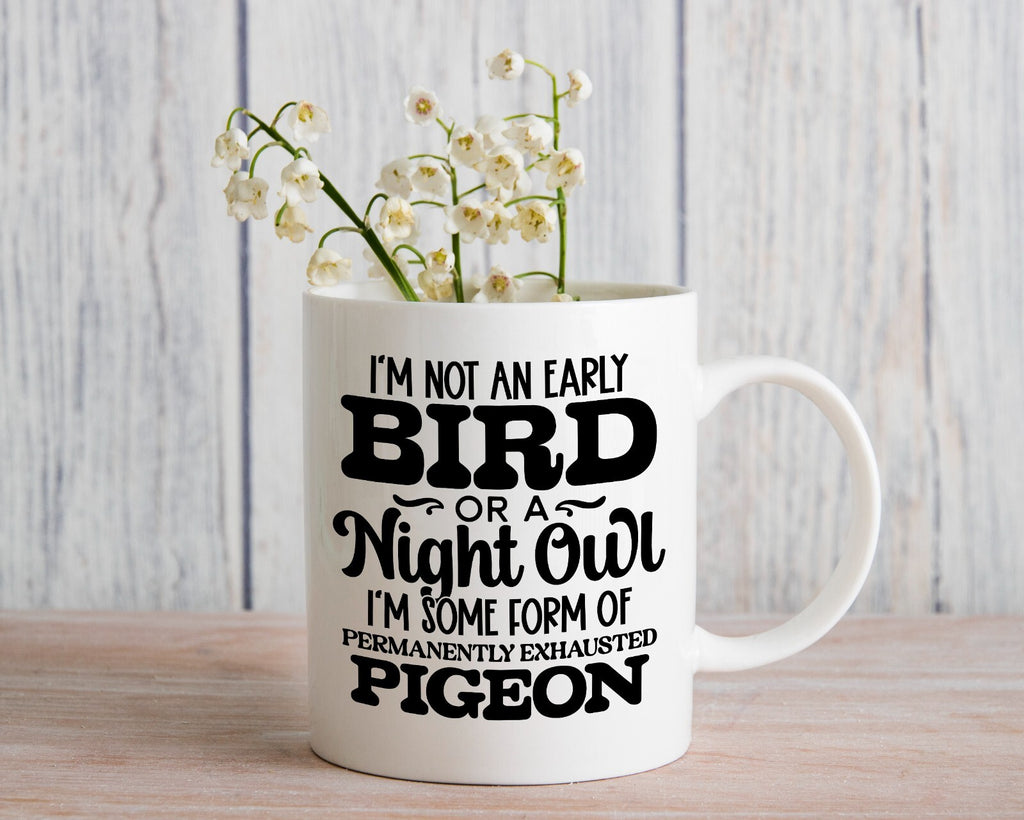 Permanently Exhausted  Pigeon Novelty Mug Gift Coffee Cup