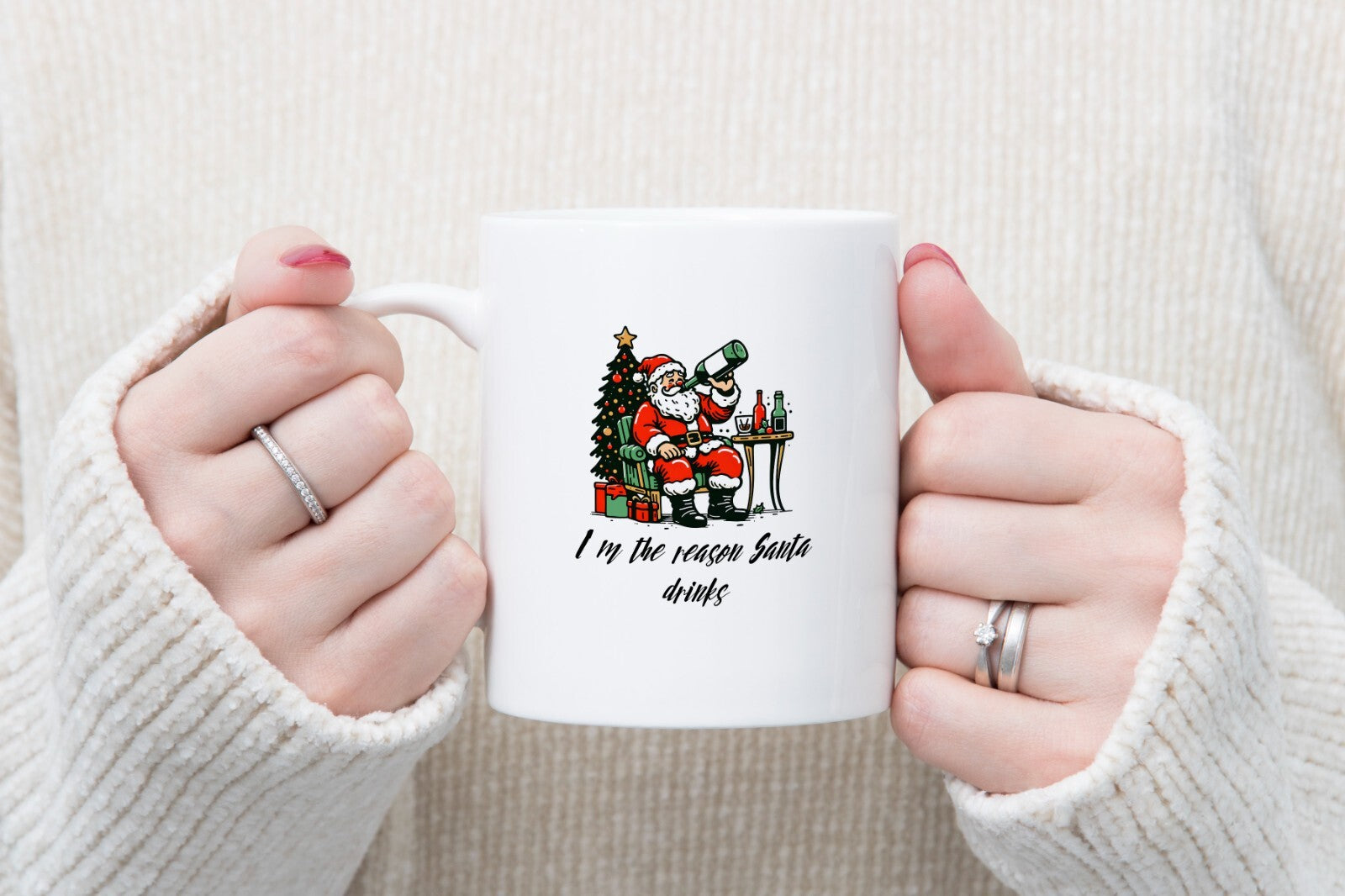 Funny Drunk Santa Gift Novelty Mug Gift for Christmas Coffee Cup