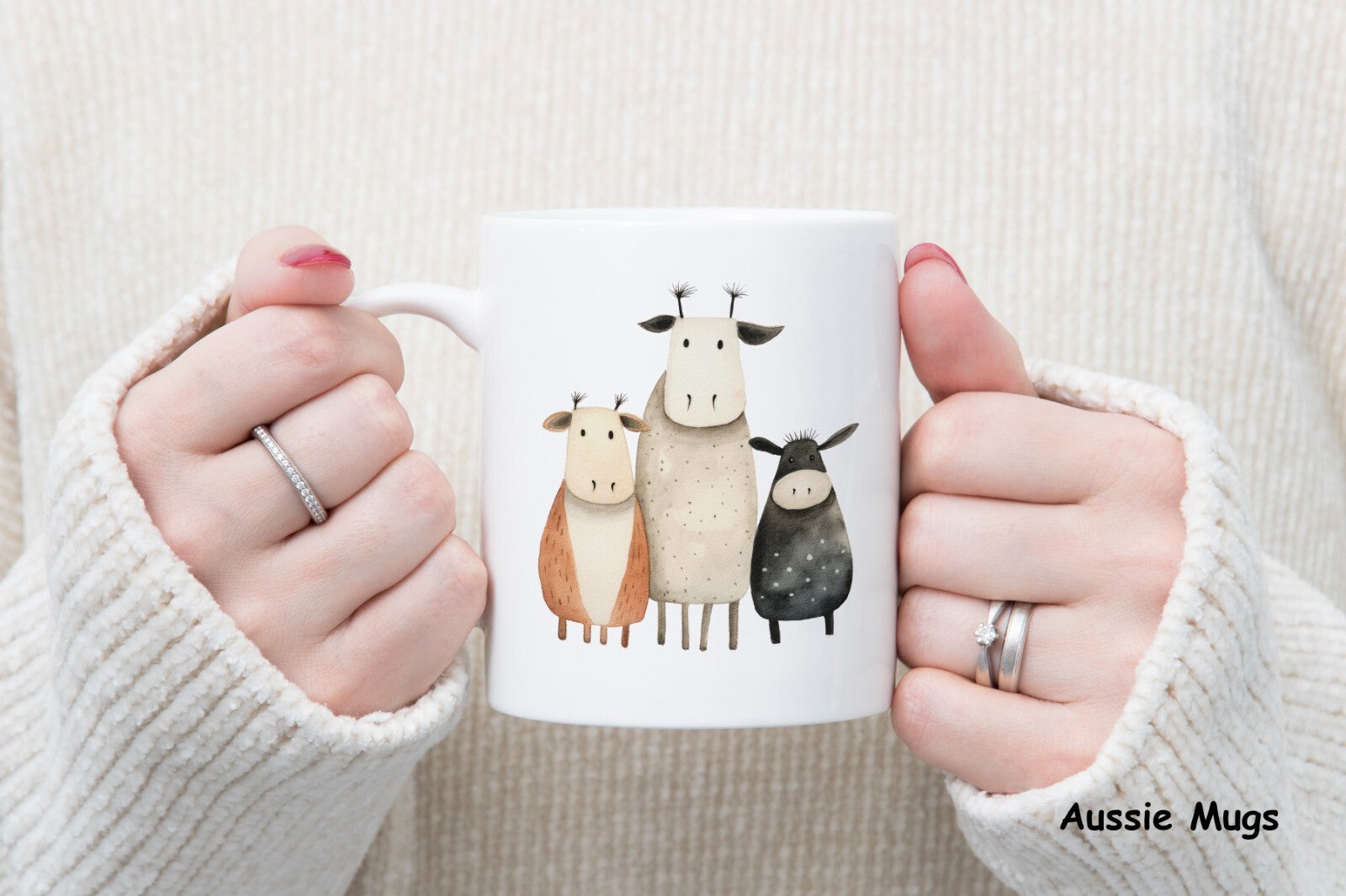 3 Cow Best Friends Novelty mug gift coffee cup