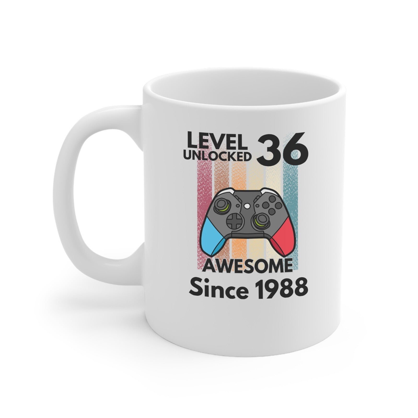 36th Birthday gamer level 36 unlocked Novelty mug awesome since 1988