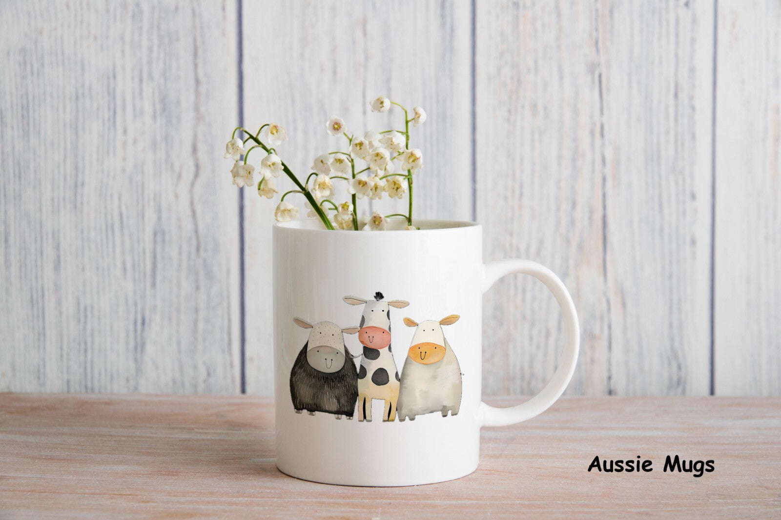 3 Cow Family Animal Novelty mug gift coffee cup