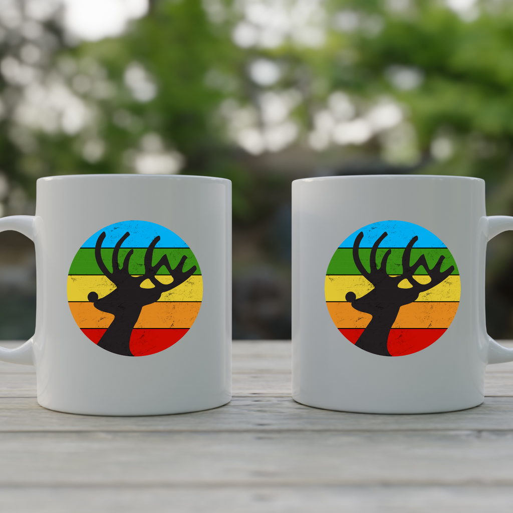 Novelty mug Christmas rainbow reindeer rudolph mug