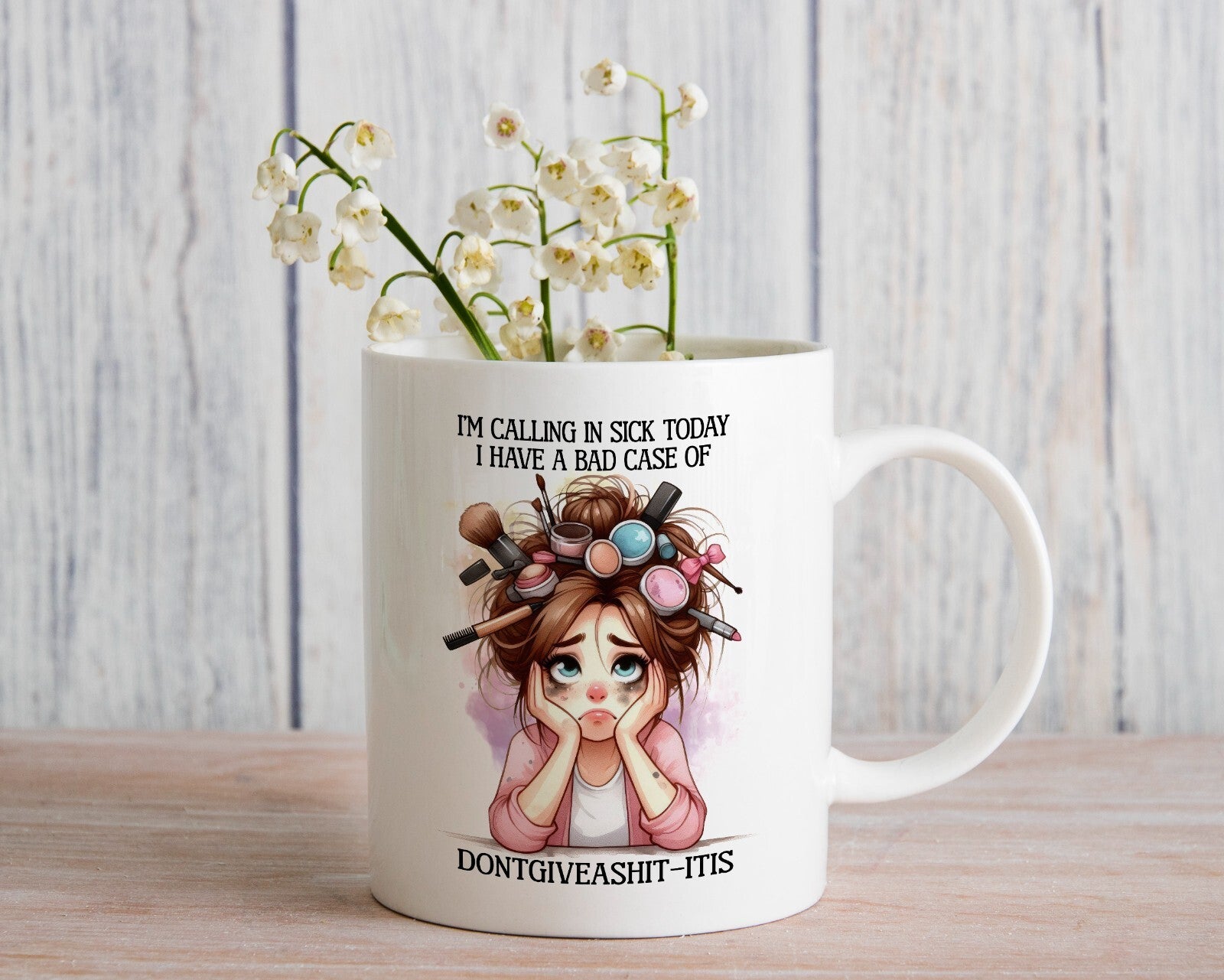 Don't Give a Sh*t Novelty Mug Gift Calling in Sick Coffee Cup