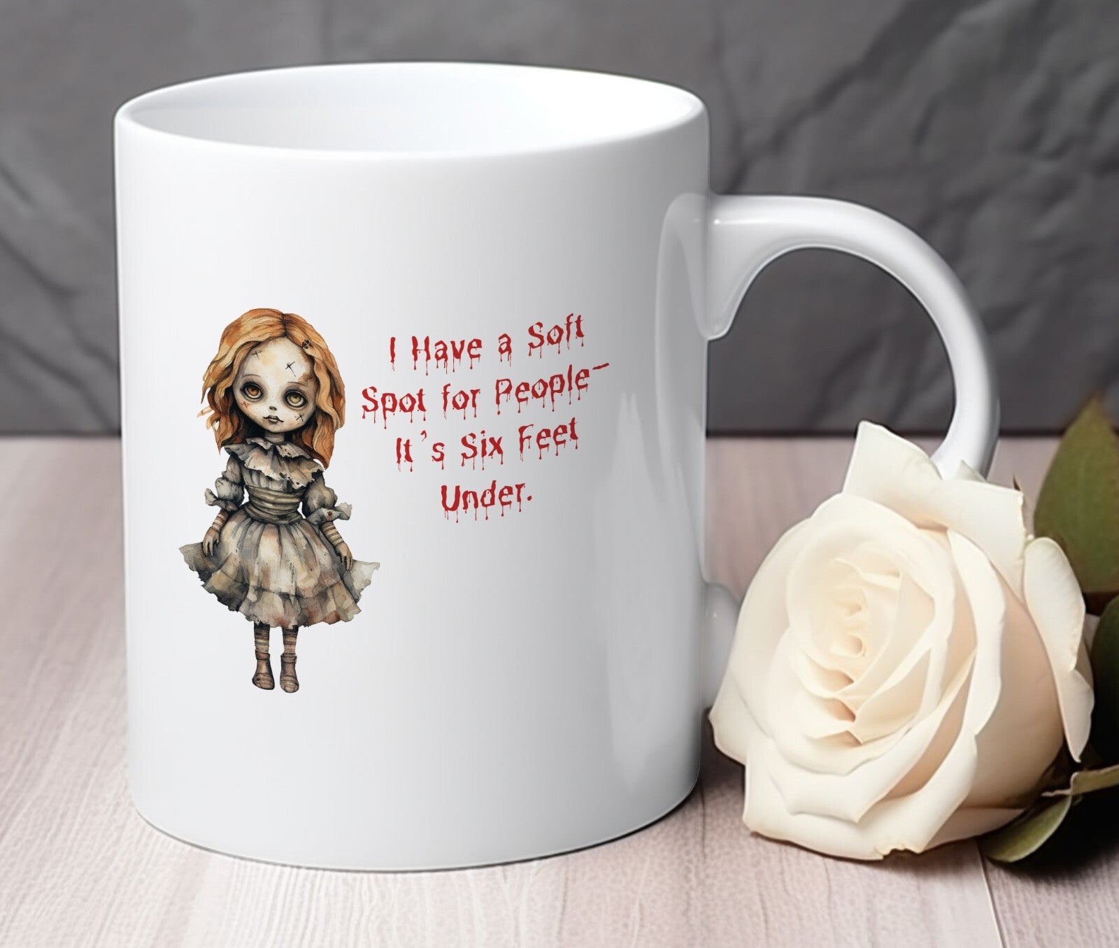 Sarcastic Scary Doll Novelty Mug Gift Coffee Cup