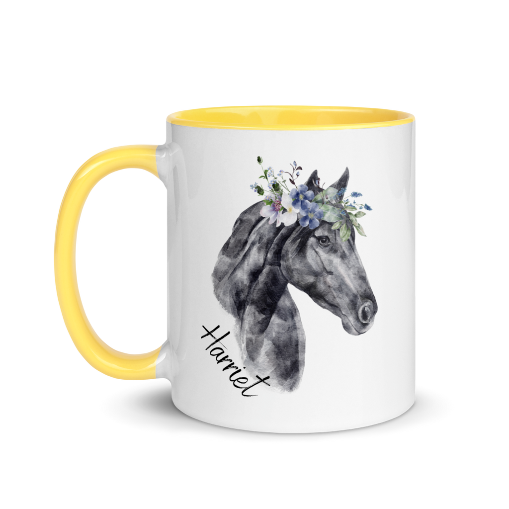 Personalised horse name mug animal customise novelty christmas gift secret santa