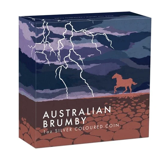 2024 Australian Brumby 1oz Silver Coloured Coin - In Hand