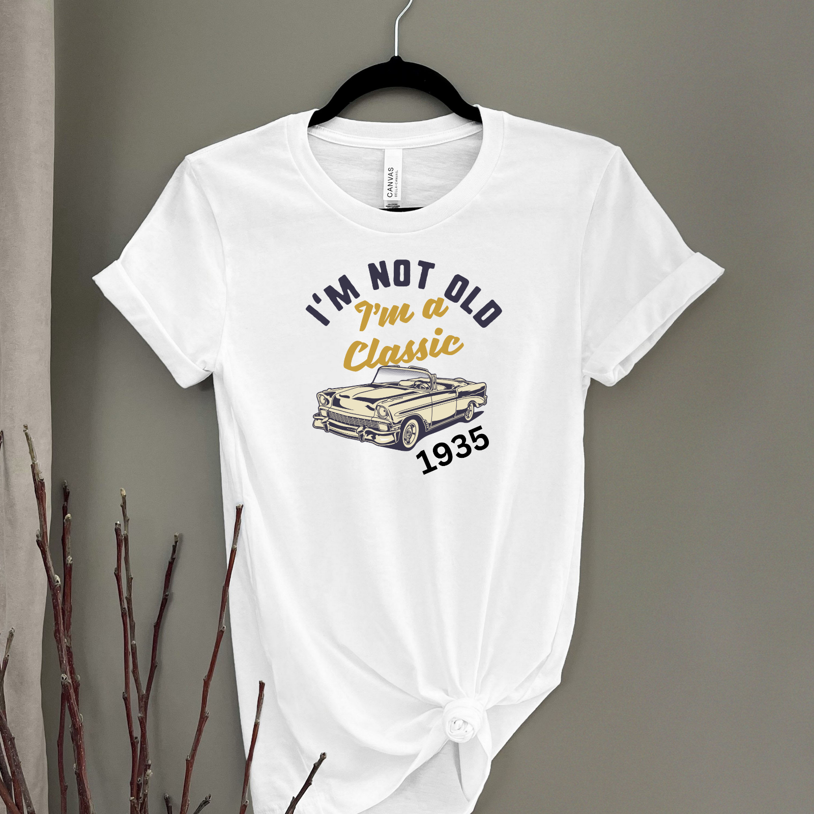 Novelty T-Shirt birthday tshirt 89th birthday gift 89 year not old classic 1935
