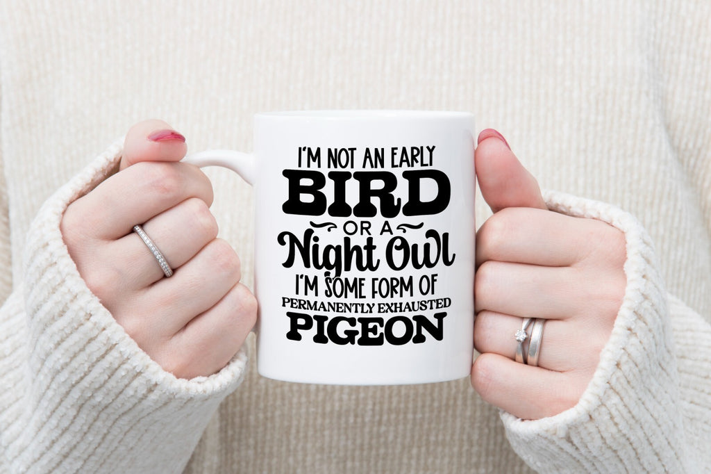Permanently Exhausted  Pigeon Novelty Mug Gift Coffee Cup