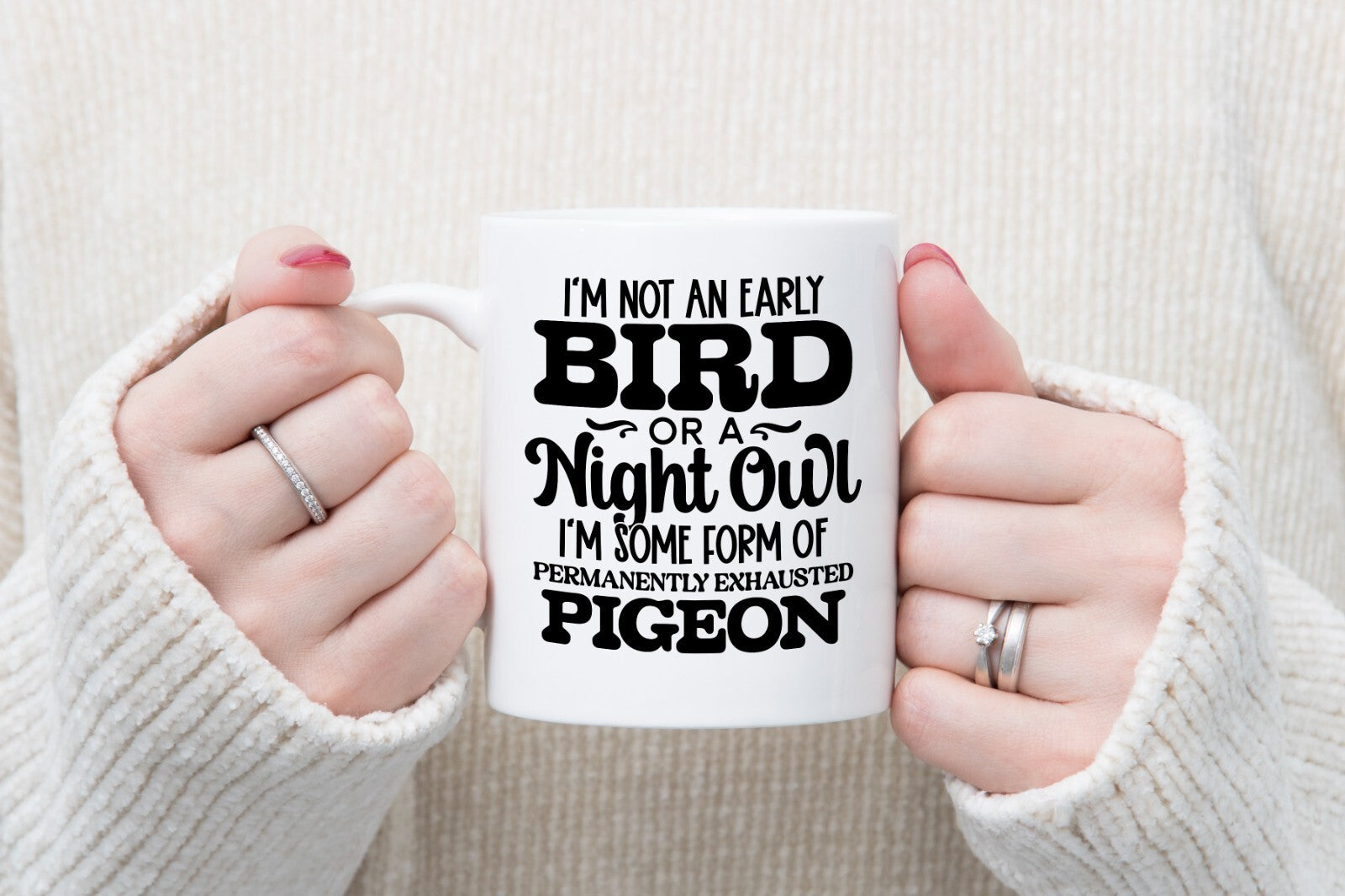 Permanently Exhausted  Pigeon Novelty Mug Gift Coffee Cup