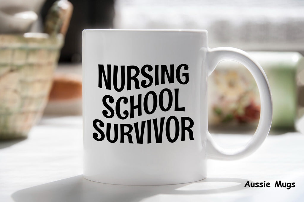 Nurse Graduation Gift Novelty mug gift coffee cup Survived Nursing School