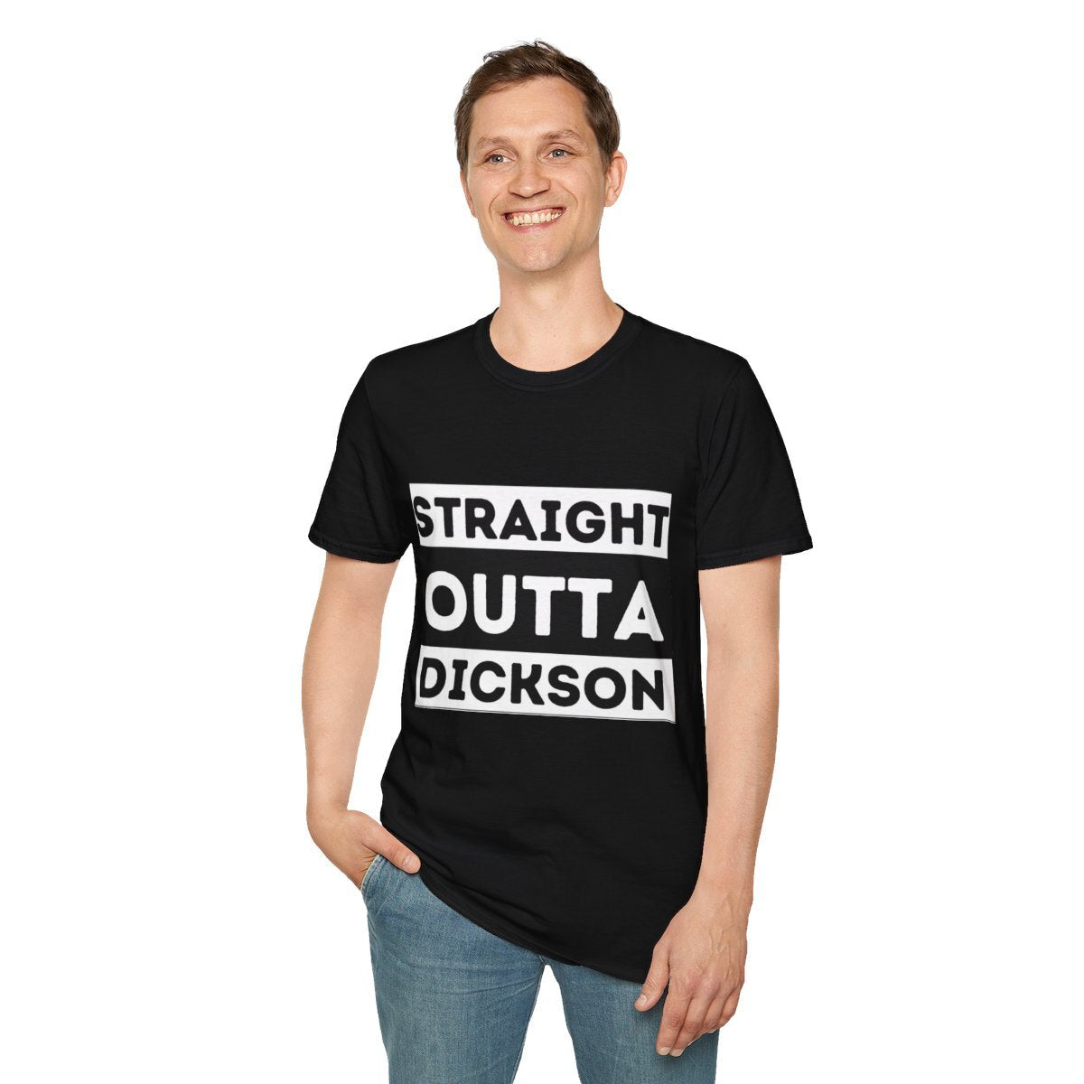 Straight outta Dickson Novety unisex t-shirt black ACT Australia Canberra