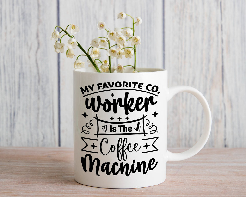 Work Coffee Machine Novelty Mug Gift Coffee Cup