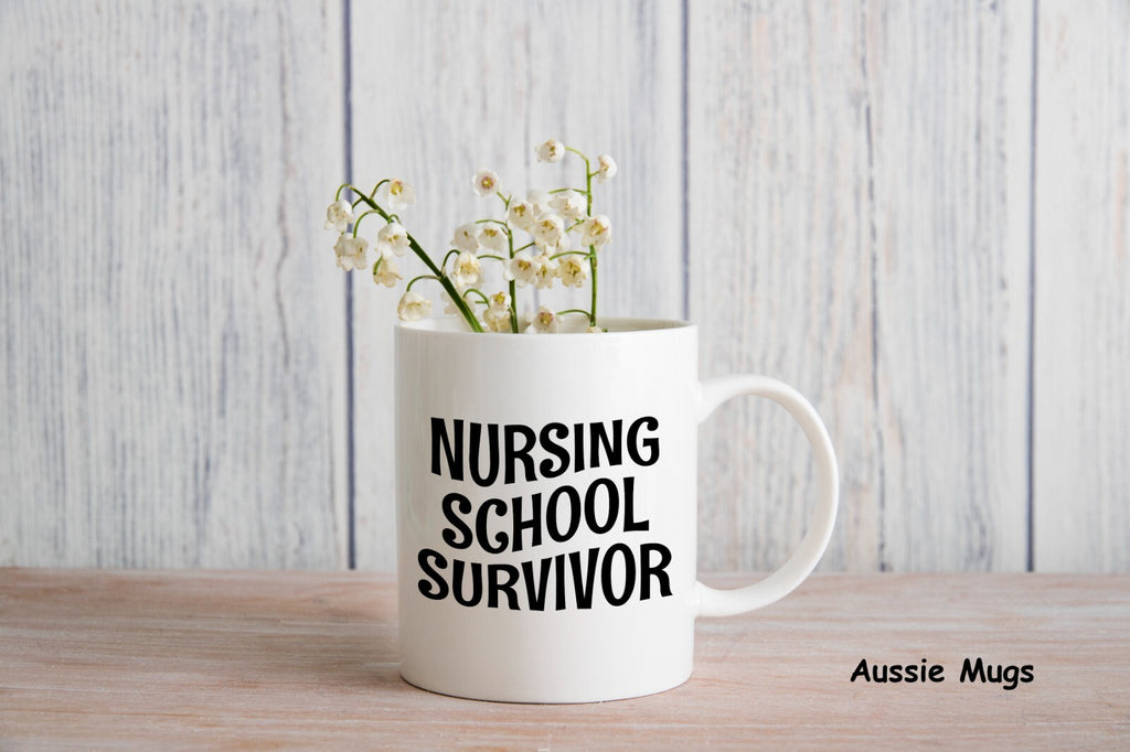 Nurse Graduation Gift Novelty mug gift coffee cup Survived Nursing School
