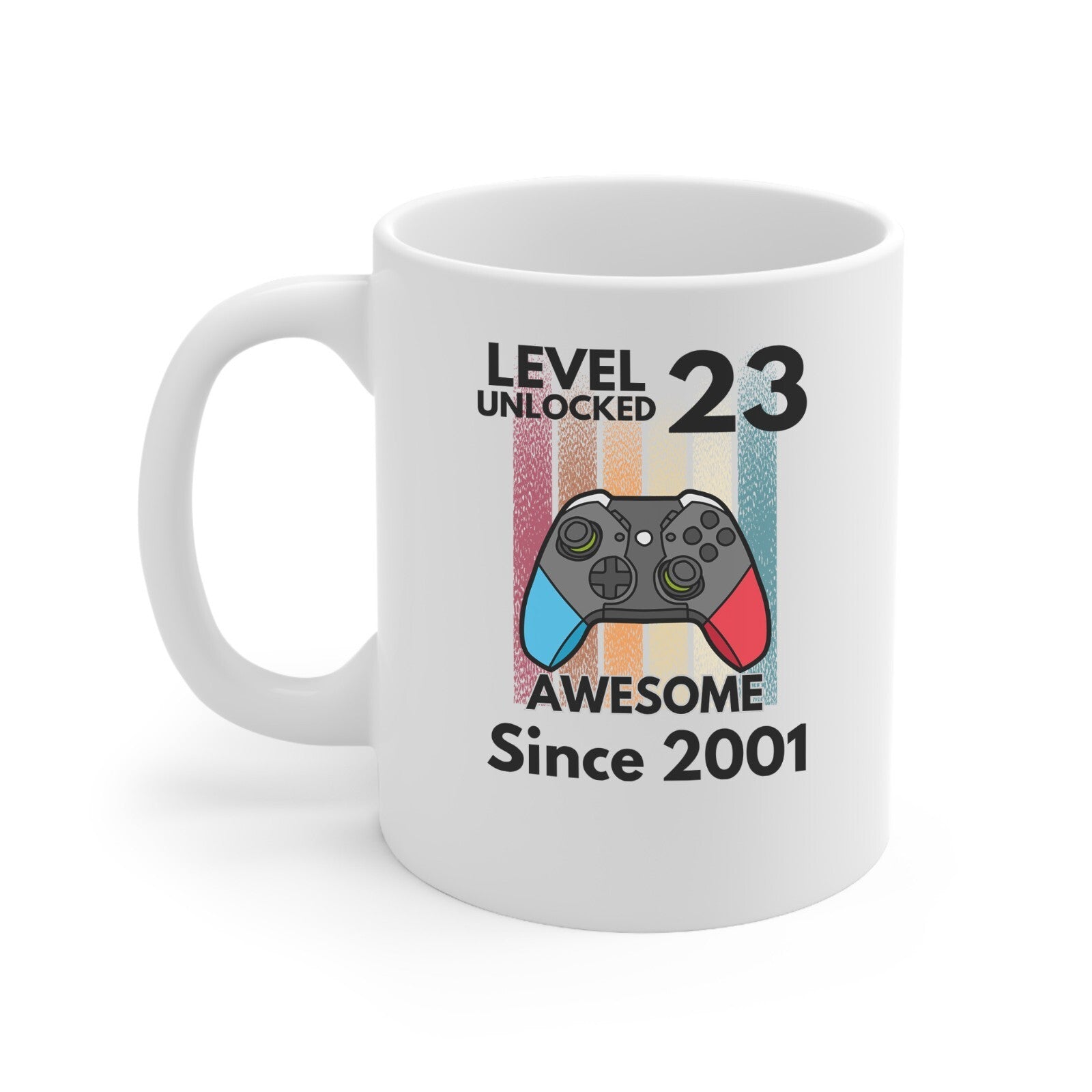 23rd Birthday gamer level 23 unlocked Novelty mug awesome since 2001