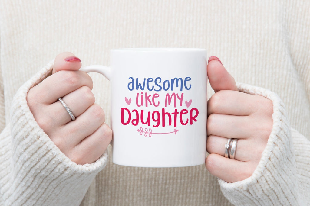Awesome Like My Daughter Novelty Mug Gift Father's Day Coffee Cup Mother's Day