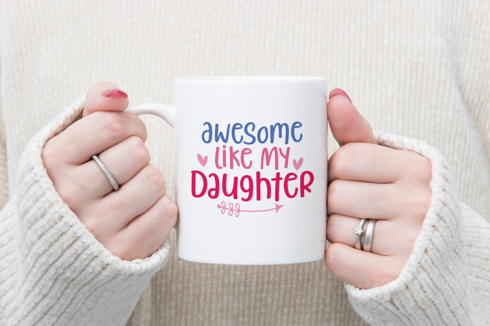 Awesome Like My Daughter Novelty Mug Gift Father's Day Coffee Cup Mother's Day