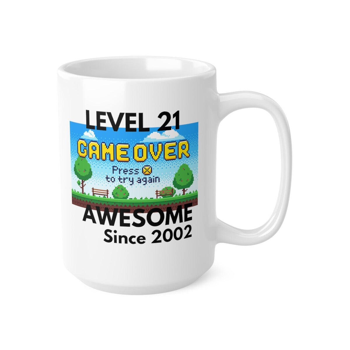 Novelty Mug Gag Gift 21st year old birthday mug gamer 21 year old 2002