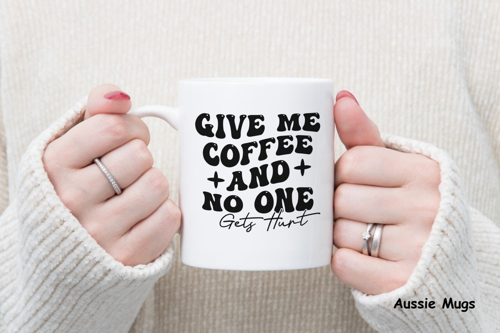 Give Me Coffee No One Gets Hurt Novelty mug gift coffee cup