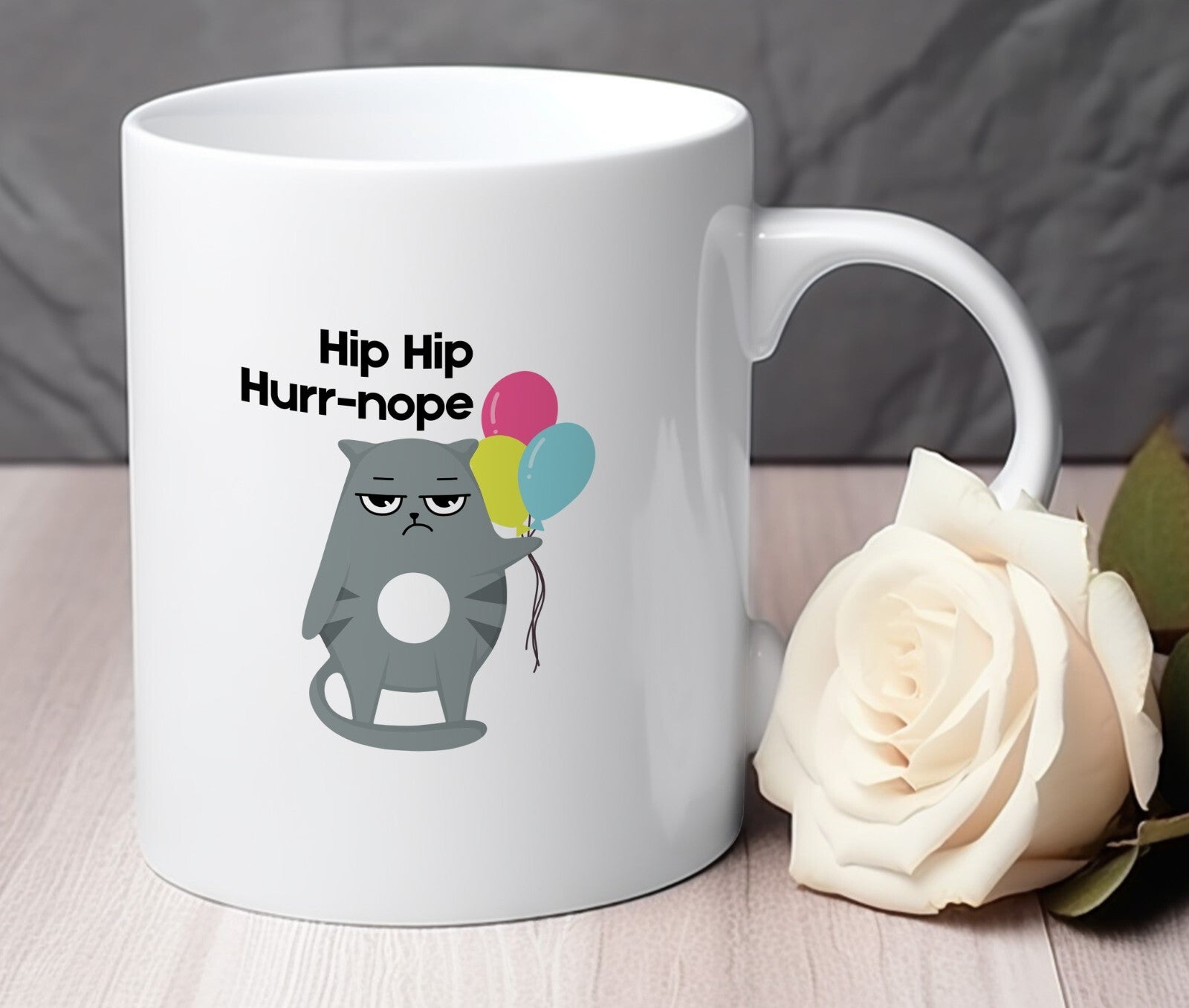 Grumpy Birthday Cat Novelty Mug Gift Coffee Cup