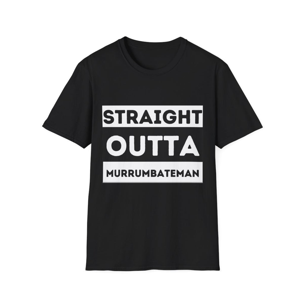 Straight outta Murrumbateman Novety unisex t-shirt black NSW Australia Funny