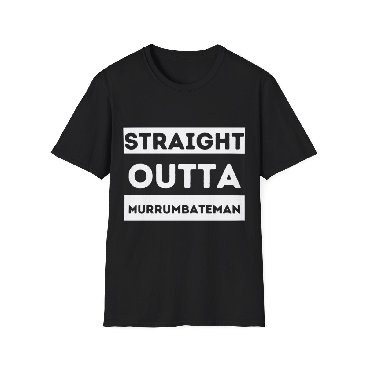 Straight outta Murrumbateman Novety unisex t-shirt black NSW Australia Funny