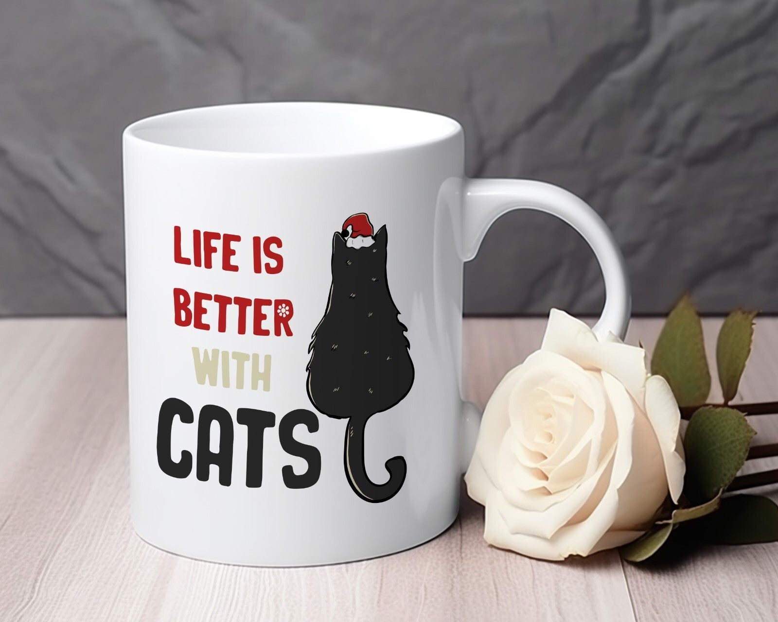 Cat lover Novelty Mug 11 oz life is better with cats meow gift