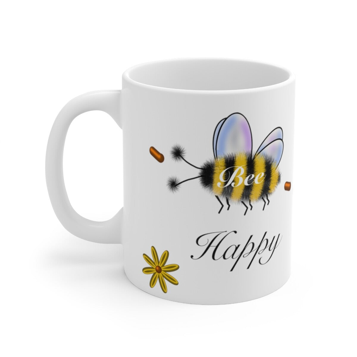 Bee happy inspirational mug motivational mug bee happy