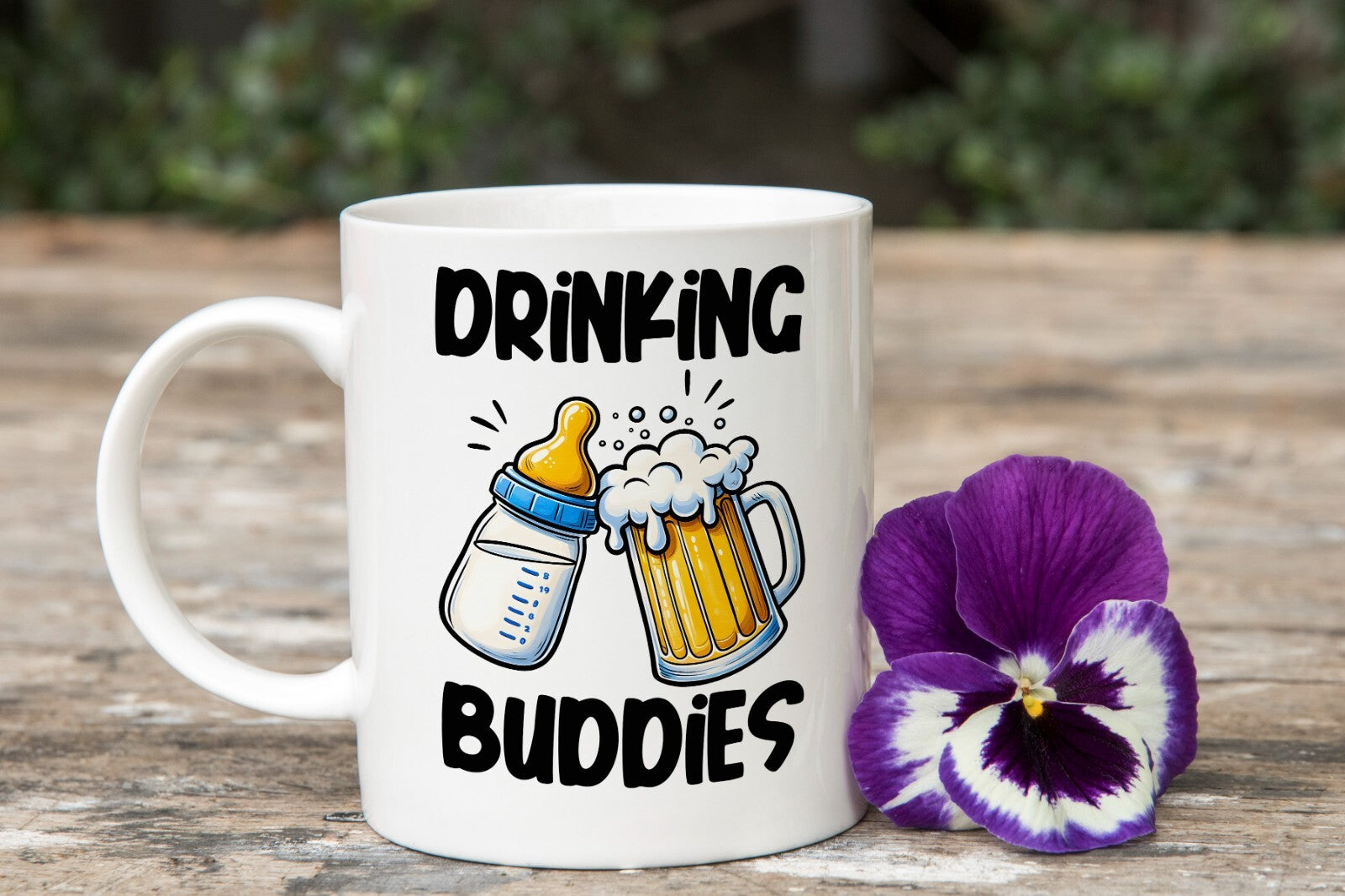 New Dad Gift Drinking Buddies Novelty Mug Gift Coffee Cup