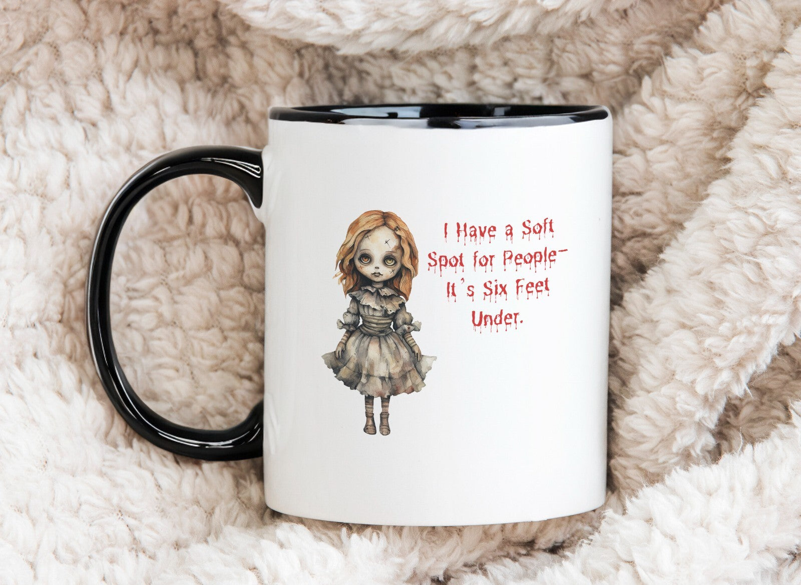 Sarcastic Scary Doll Novelty Mug Gift Coffee Cup