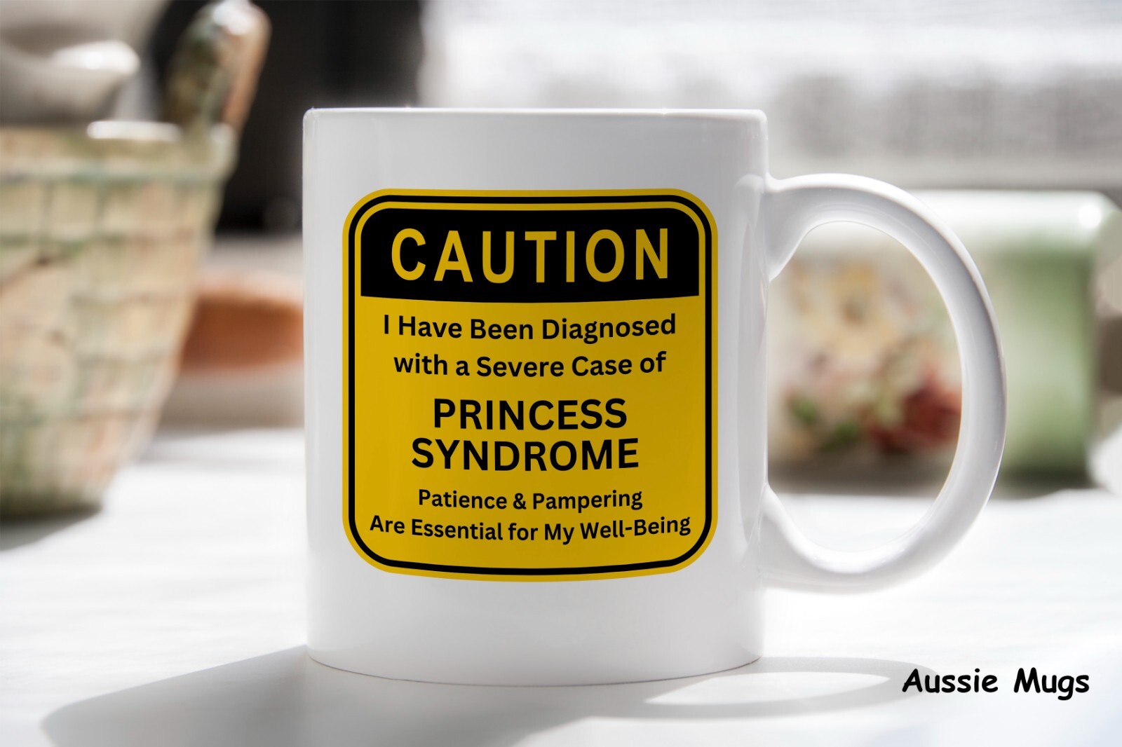 Princess syndrome caution funny Novelty mug gift coffee cup