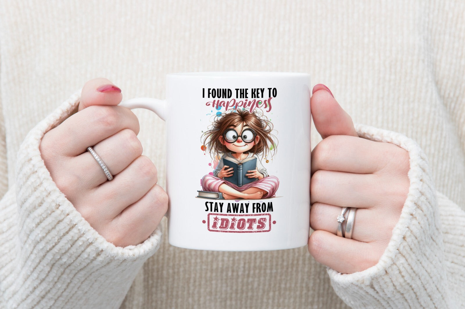Stay Away from Idiots Funny Novelty Mug Gift Coffee Cup