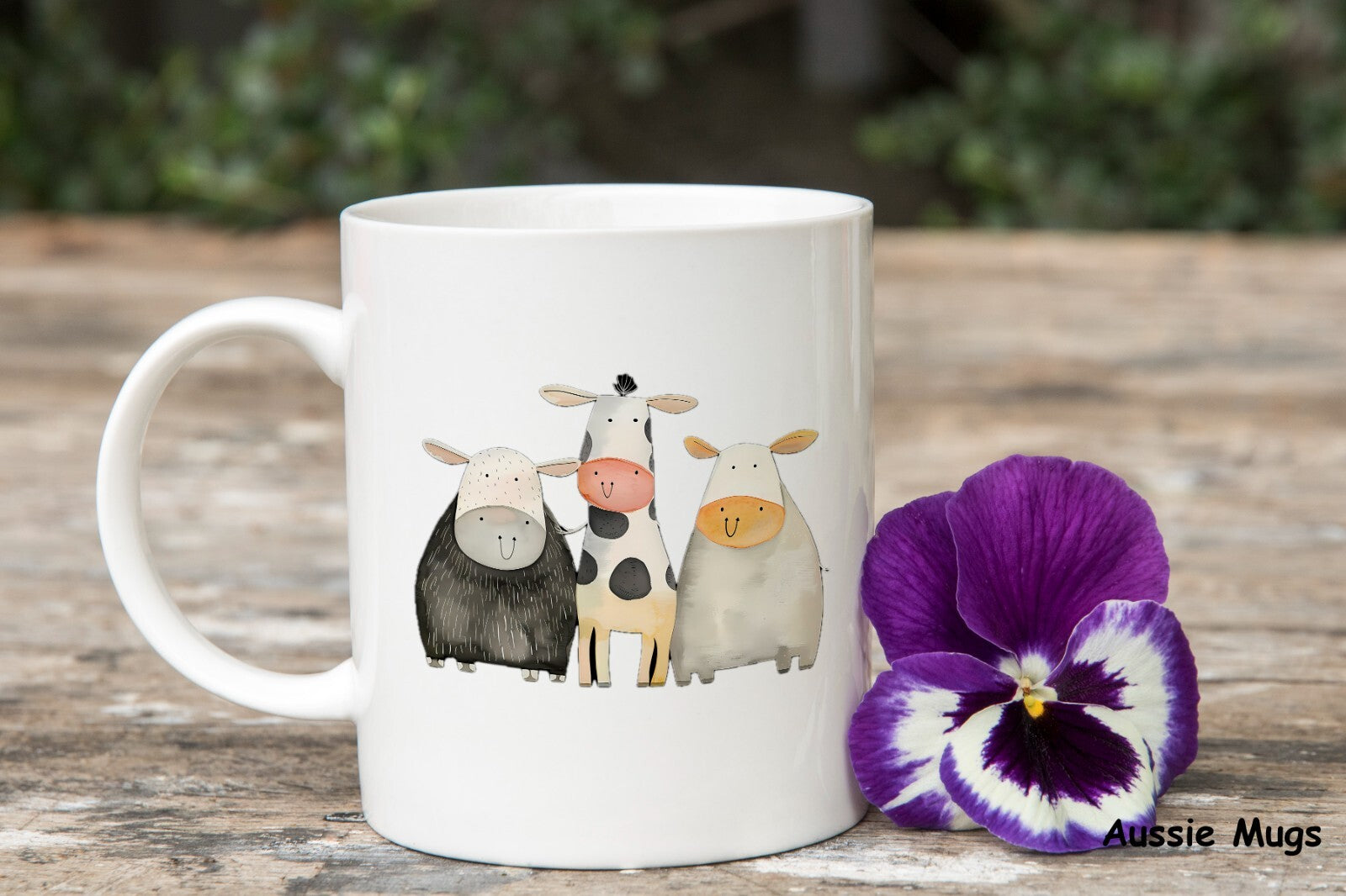 3 Cow Family Animal Novelty mug gift coffee cup
