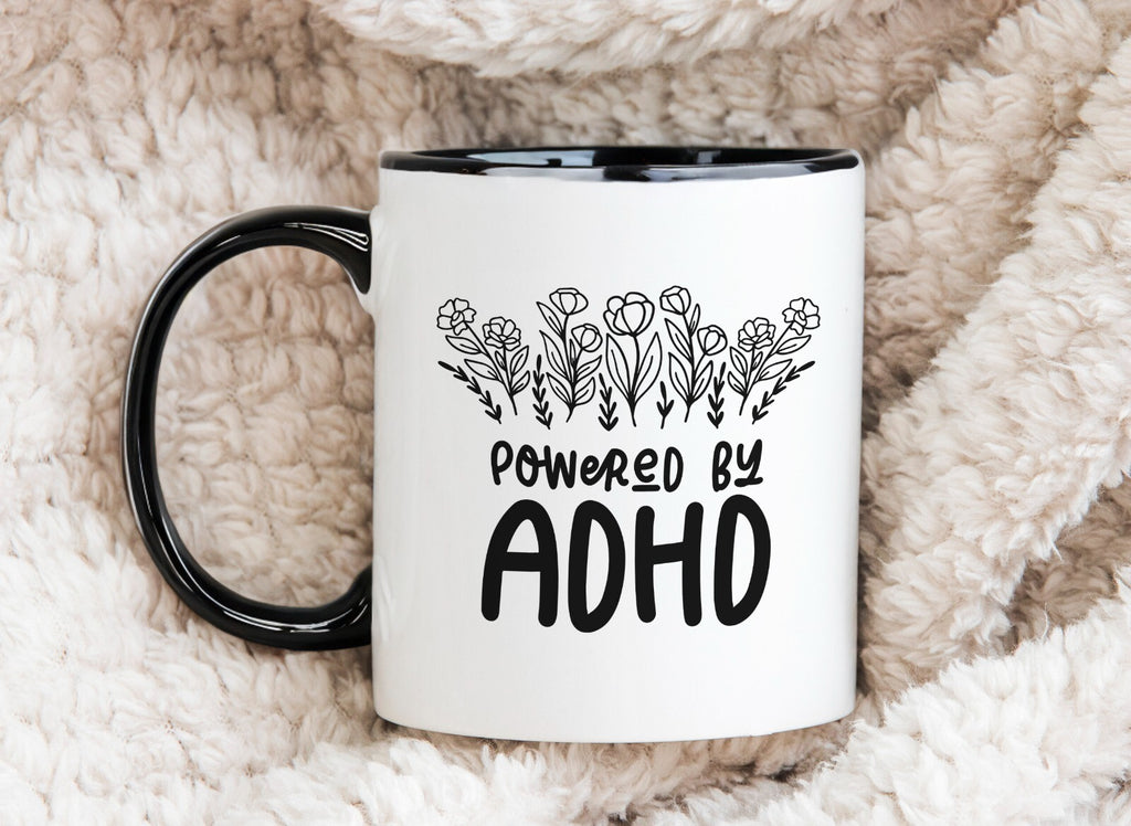 Powered by ADHD Novelty Mug Gift Coffee Cup