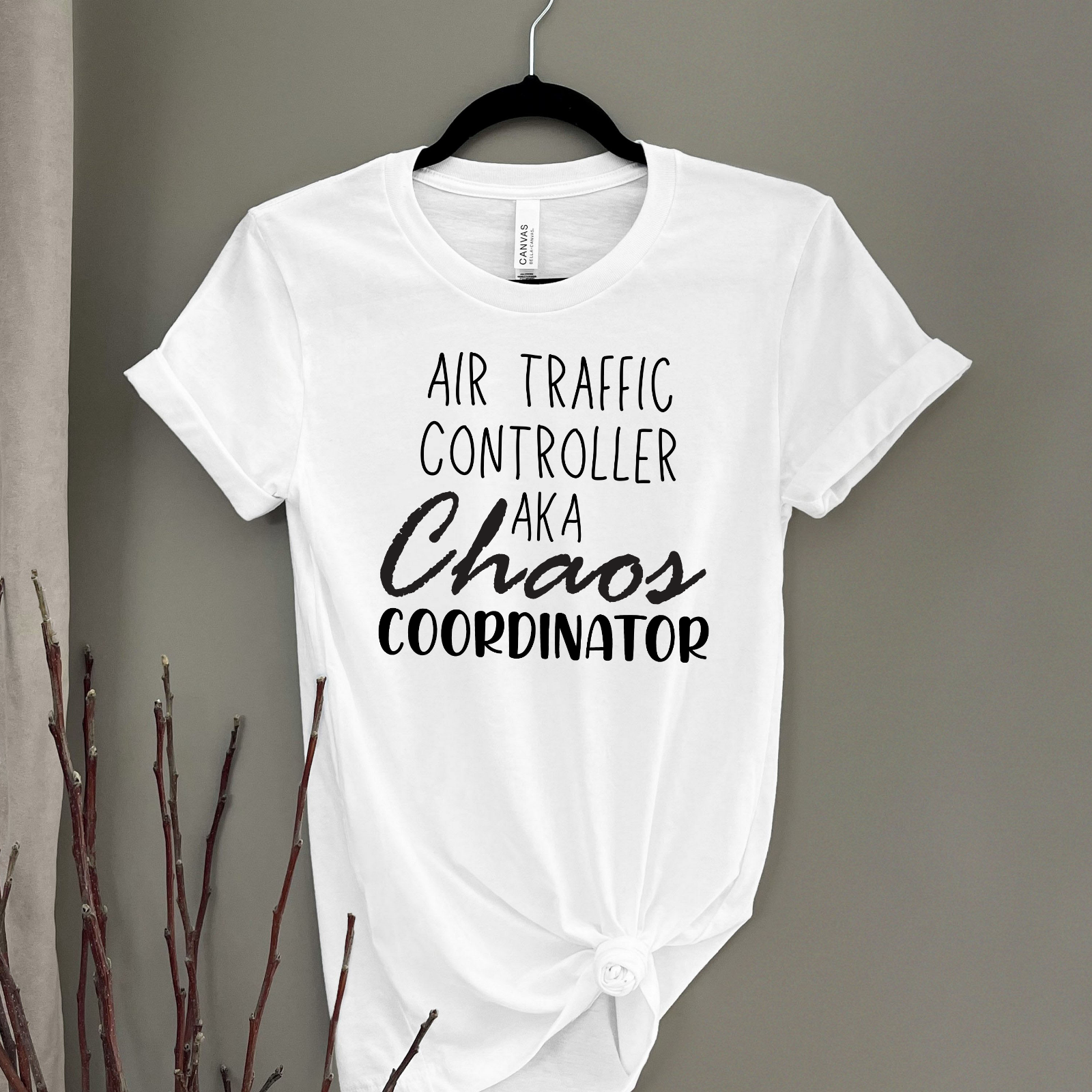 Novelty T-Shirt Chaos Coordinator Funny Shirts Air Traffic Controller