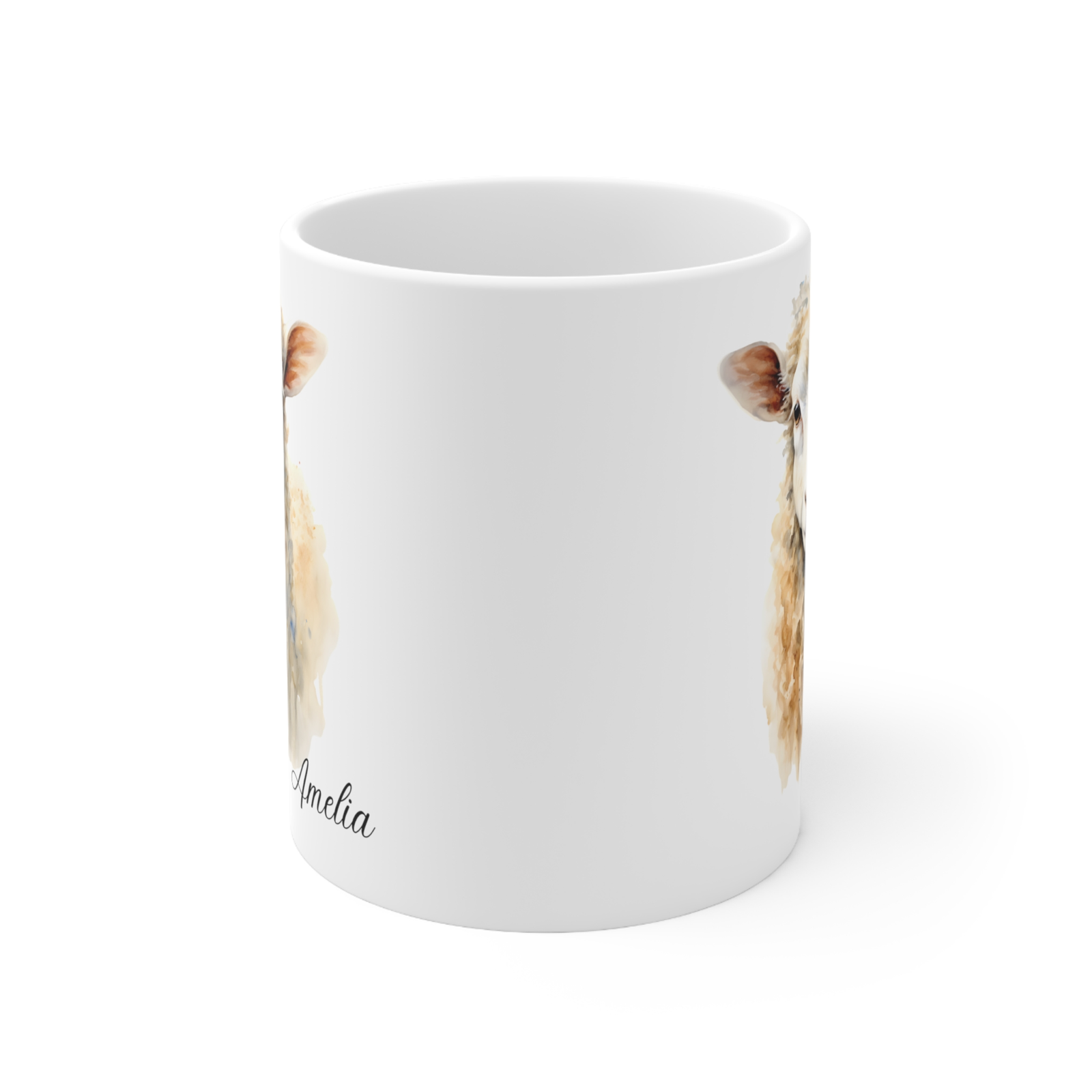 Personalised animal sheep mug your text customised mug