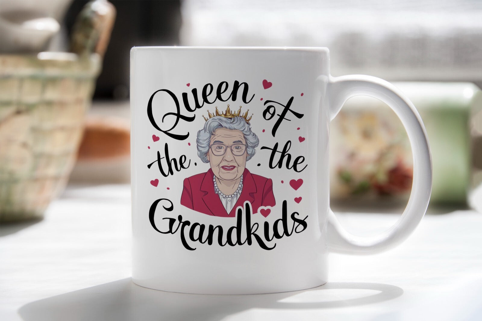 Grandma Queen of the Grandkids Gift Granny Novelty Mug Gift Coffee Cup